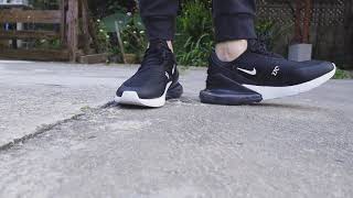 air max 270 all black on feet