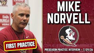 Mike Norvell Preseason Practice Interview 7-29-26 | FSU Football | Florida State Football | Warchant