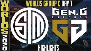 TSM vs GEN Highlights | Worlds 2020 Group C Day 7 - LoL World Championship | Team Solomid vs Gen.G