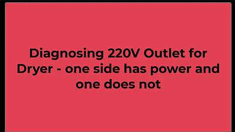 Diagnosing 220V Dryer outlet Problem - one side has power and one side does not