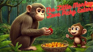 The Little Monkey Love Picky Eaters | 5 Minutes Bedtime Story Telling English For Kids