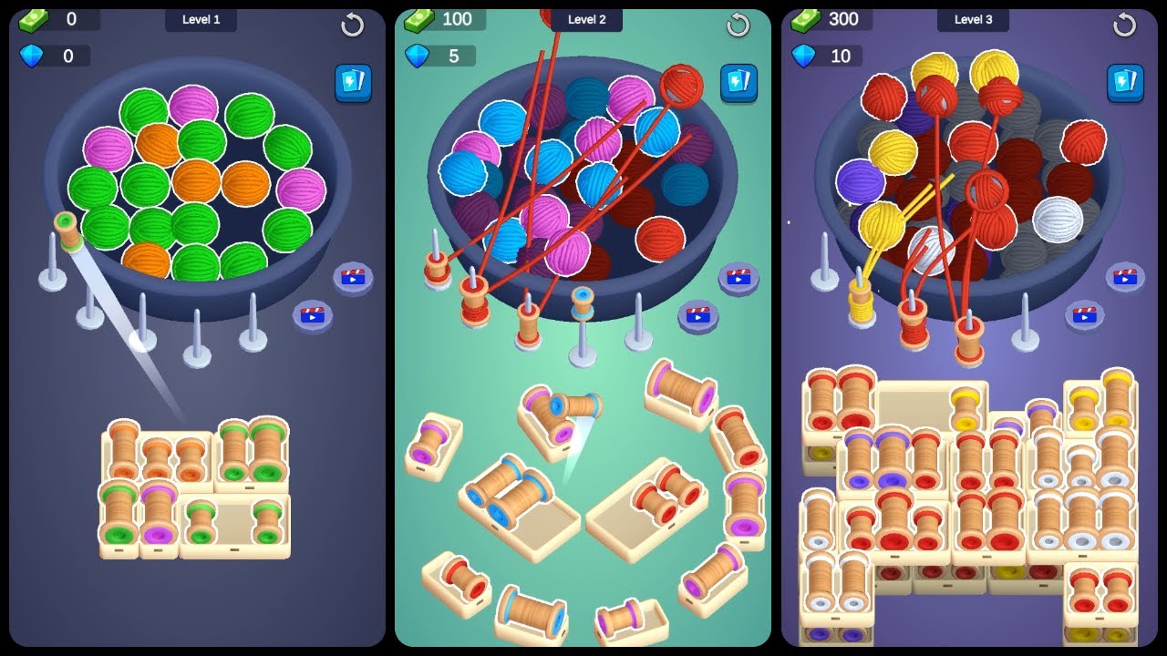Yarn Match Master Mobile Game | Gameplay Android - YouTube