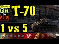 World of Tanks T-70 WoT Replay - 7 Kills 0.8K DMG(Patch 1.4.0)