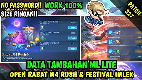 Data Open Event Rabat M4 Rush & Festival Imlek Terbaru | Data Tambahan ml lite