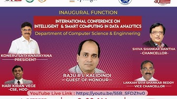 International Conference on Intelligence and Smart Computing in Data Analytics - October 4th, 2020