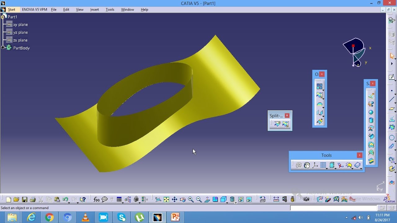 CATIA SURFACE TRIM YouTube