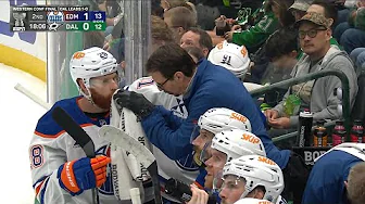 Connor Brown Gets Cut By Mikael Granlund's Skate Blade