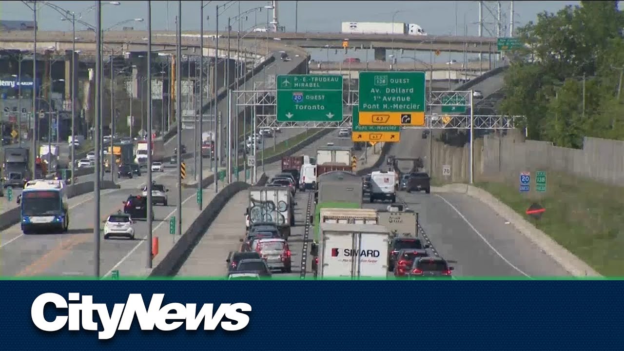 Major traffic on Montreal highway causes people to miss flights