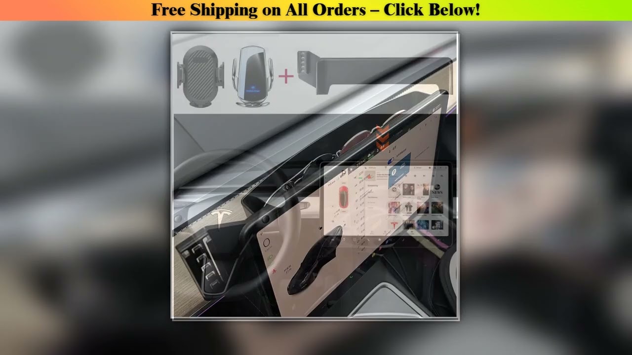 Car Phone Holder For Tesla Model Y 2017 - 2021 2022 2023 2024 Screen Fixed Base GPS Bracket