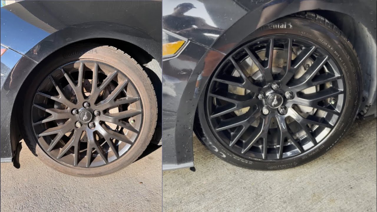 HOW TO CLEAN BLACK WHEELS AND TIRES - YouTube