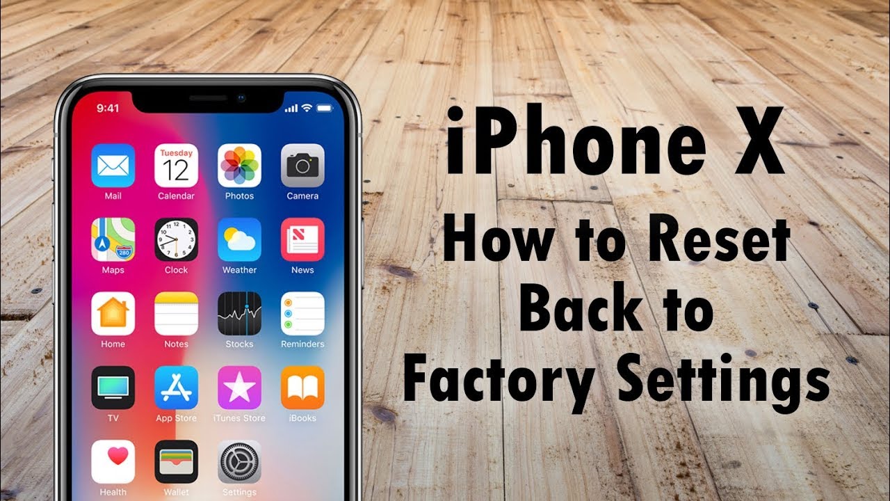 Iphone X How To Reset Back To Factory Settings Youtube