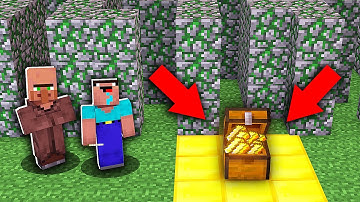 Minecraft NOOB vs PRO: ONLY NOOB CAN FOUND TREASURE IN SECRET MAZE IN JUNGLE! 100% trolling