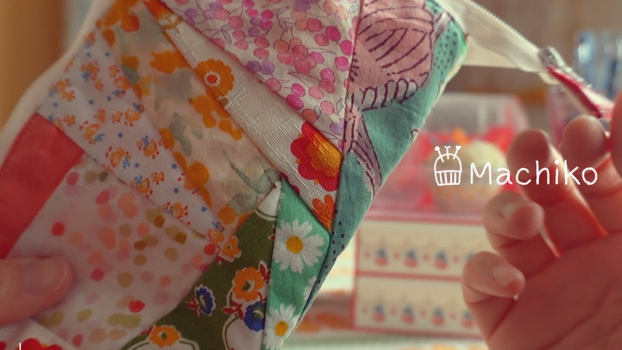 きいまページ　ラボ服　らぼ服　ハンドメイド　服　10/30出品 Tiny Fabric Scraps Became a Cute and Useful Patchwork Accessory