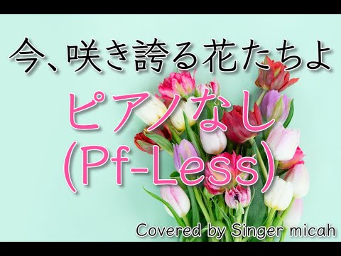 合唱「今、咲き誇る花たちよ」／混声三部／ピアノなし(Pf-Less)-フル歌詞付き- パート練習用  Covered by Singer micah
