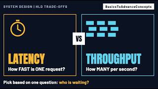 45. Latency vs Throughput Explained Simply | System Design (HLD) Trade-offs