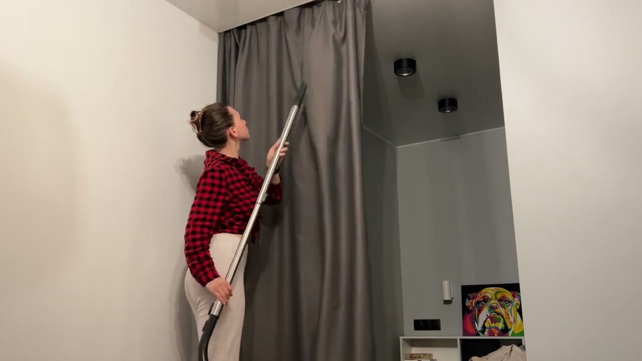 Vacuuming the ceiling's corners #vacuumingasmr