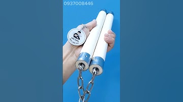 Côn gỗ Bạch lạp đầu xoay inox 304, bọc inox 304 (2 đầu) #cônnhịkhúc