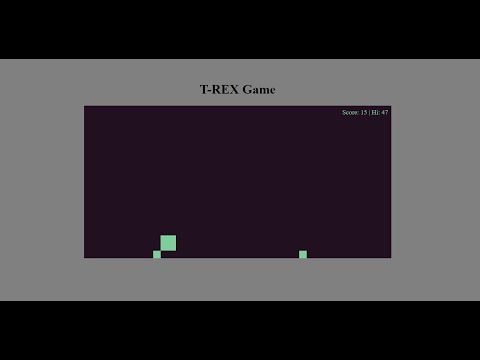 Simple T-Rex Game In JavaScript with source code | Source Code & Projects