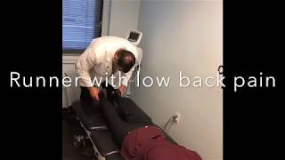 Runner gets low back pain relief