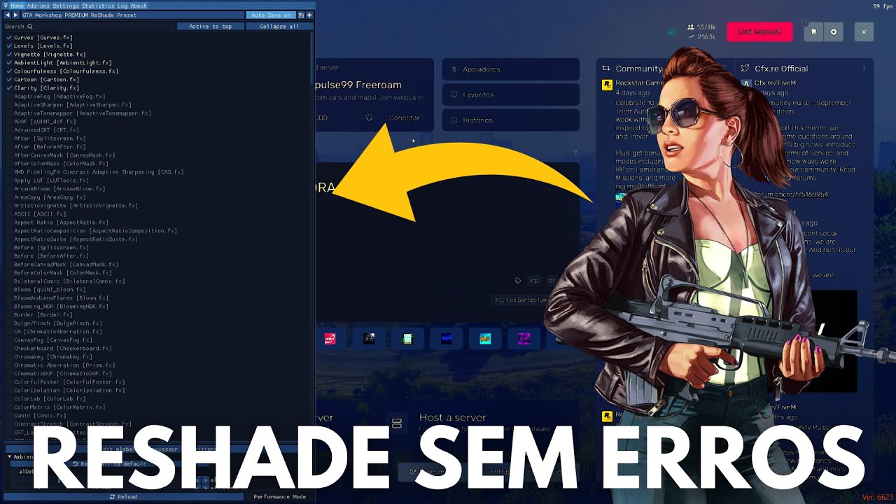 COMO INSTALAR O RESHADE NO FIVEM SEM ERROS! - YouTube