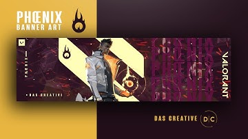 Making a Valorant style banner art in photoshop Speedart | Phoenix agent style | 2020 HD
