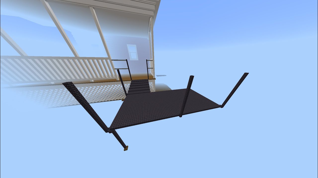 Minecraft Accessibility Ramp Continuing the ramp on the outside of my giant house (part 2 ...