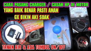 How to install a cellphone charger on a motorbike properly and correctly, 100% safe