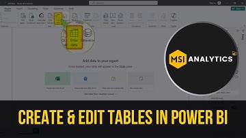 Create a Table in Microsoft Power BI using Enter Data & How to Edit it
