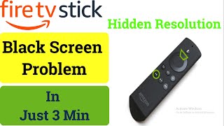 how to fix black screen issue on firestick in 3 minutes || hidden resolution options on firestick