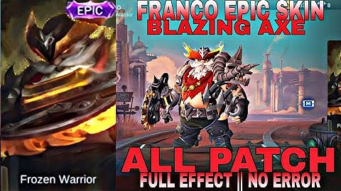 FRANCO EPIC SKIN [BLAZING AXE] FULL BACKUP FILE ||  NO BAN || ABC FILE