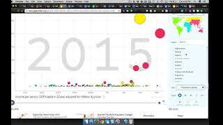 Population density in Gapminder