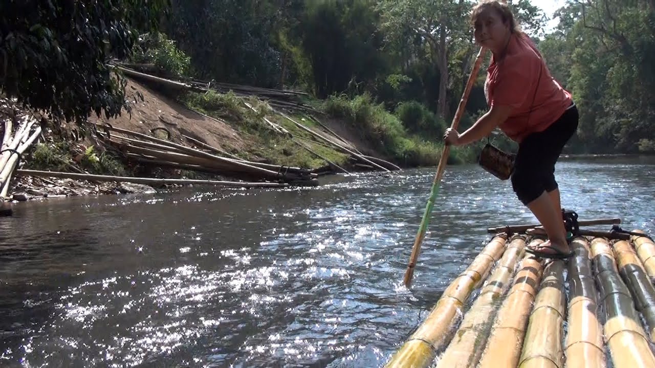 Rafting - Floßfahrt in Thailand - Rafting in Thailand - Bamboo Rafting Thailand - Bambus-Rafting
