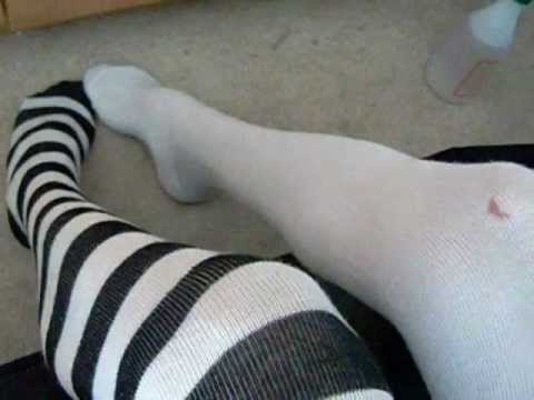 thigh high socks - YouTube