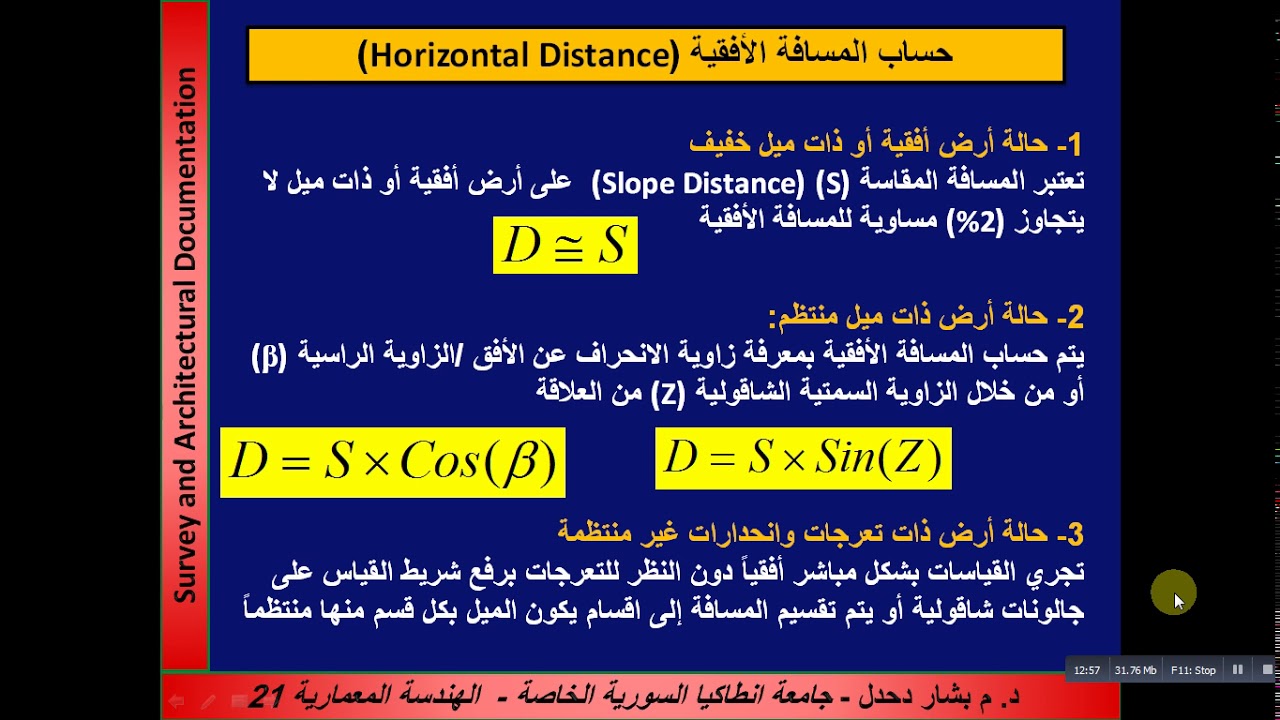 129- Survey_ Direct distances measurements _1_ القياس المباشر للمسافات ...