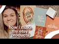 HOW I MAKE EVERYTHING IN MY ETSY SHOP: Stickers, Notepads, Prints and Journals || huntermerck
