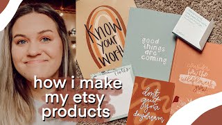HOW I MAKE EVERYTHING IN MY ETSY SHOP: Stickers, Notepads, Prints and Journals || huntermerck