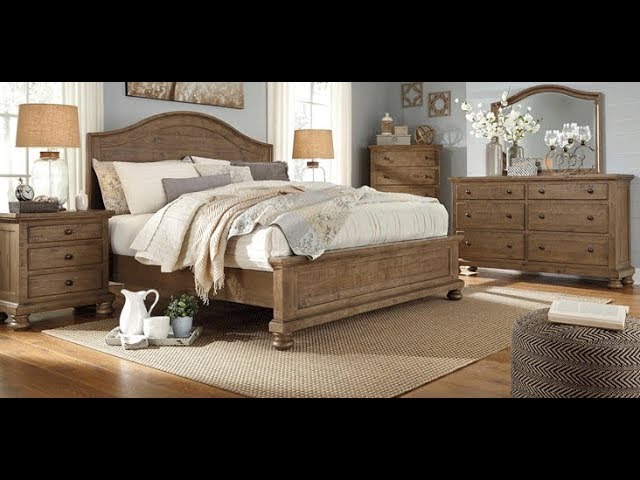 Trishley King Sleigh Bed In Light Brown Trishley King Sleigh Bed In Light Brown, Trishley King Sleigh Bed