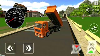 simulator truk muatan material konstruksi jalan raya - road construction game screenshot 2