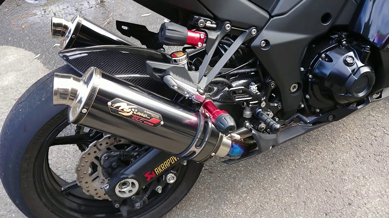 Ninja1000 ニンジャ1000にノジマのマフラー(チタン)をスリップ