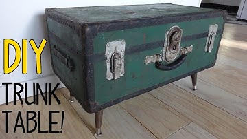 How to Make a Vintage Trunk Table!