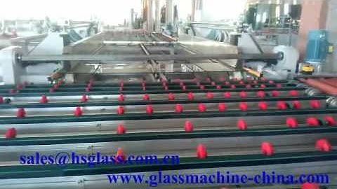 Turkey U shape double edging machine line    sales@hsglass.com.cn