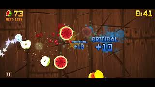 Arcade Fruit Ninja sliced all fruits in just 60 seconds. Game 2  level 22 Win or lose??? screenshot 1