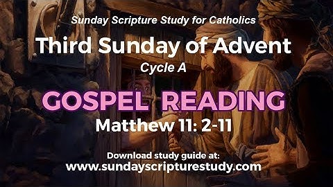 Gospel Reading, 3rd Sunday of Advent, Year A