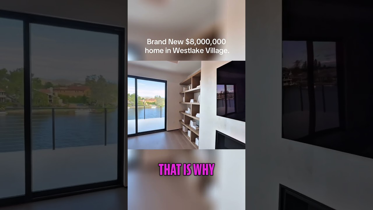 Этот потрясающий дом на берегу озера в Вестлейк-Виллидж стоимостью 8 000 000 долларов просто вели...