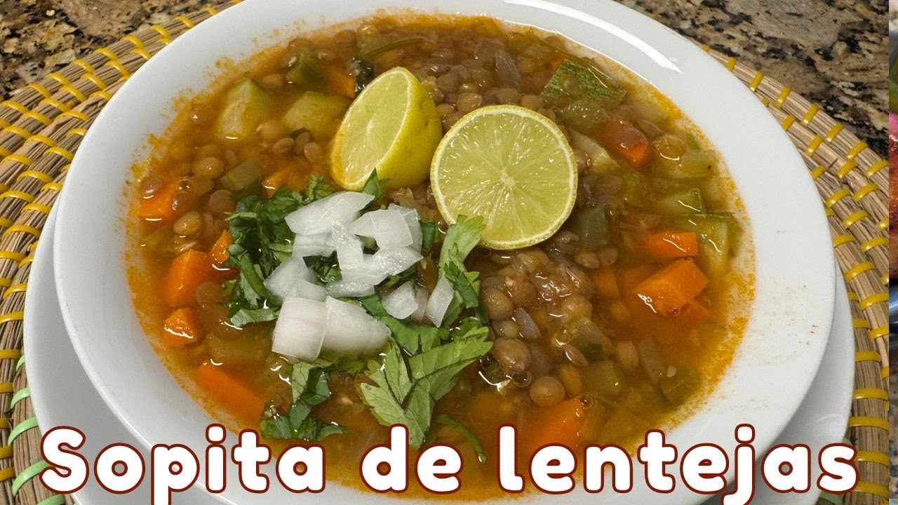 SOPITA DE LENTEJAS MUY LIGERA Y NATURAL