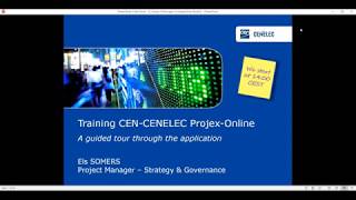 IT Tools training - CEN-CENELEC Projex-Online