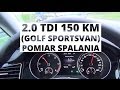 [PL/ENG Subs] Volkswagen Golf Sportsvan 2.0 TDI 150 KM - pomiar spalania/fuel consumption test