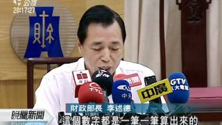 20110817 公視晚間新聞 蔡政綱批馬政府舉債 李述德反駁