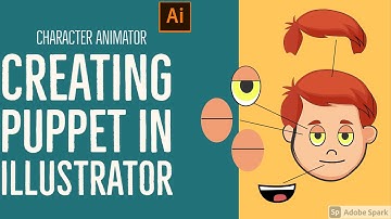 Adobe character animator TUTORIAL (Beginners) | How to create PUPPET in illustrator step by step