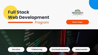 Celebrity Full stack web development - Demo Class, Mindenious Edutech Wealth